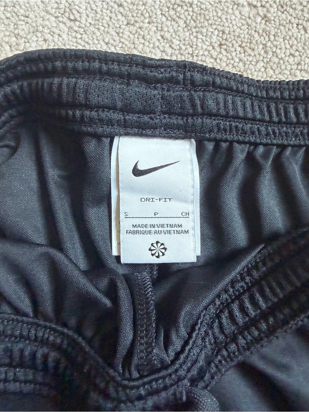 Nike Women’s Black Athletic Shorts with White Side Stripes - Picture 2 of 2